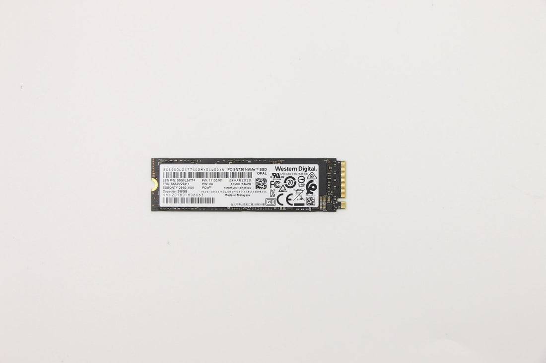 LENOVO 5SS0V26411 - 256GB M.2 2280 PCIE NVME SSD - Refurbished