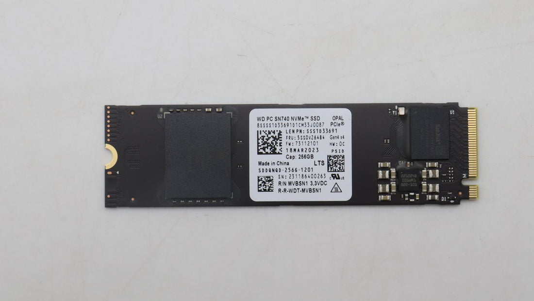 Lenovo 5SS0V26484 - 256GB M.2 2280 Gen4 PCIE NVME SSD - Refurbished