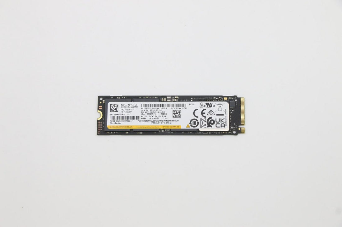LENOVO 5SS0W79492 - 512GB M.2 2280 GEN4 PCIE NVME SSD - Refurbished