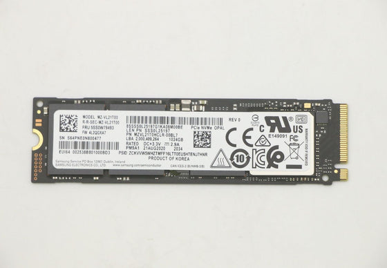 LENOVO 5SS0W79493 - 1TB M.2 2280 GEN4 PCIE NVME SSD - Refurbished