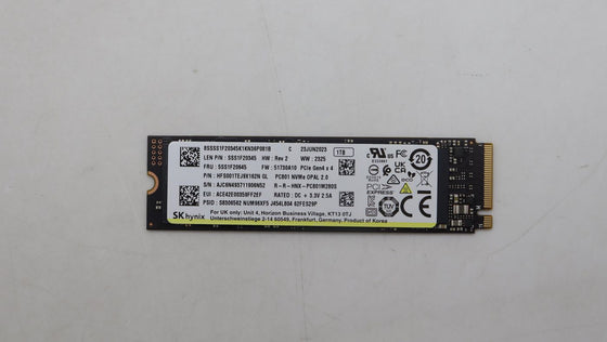 LENOVO 5SS1F20645 - 1TB M.2 2280 GEN4 PCIE NVME SSD - Refurbished