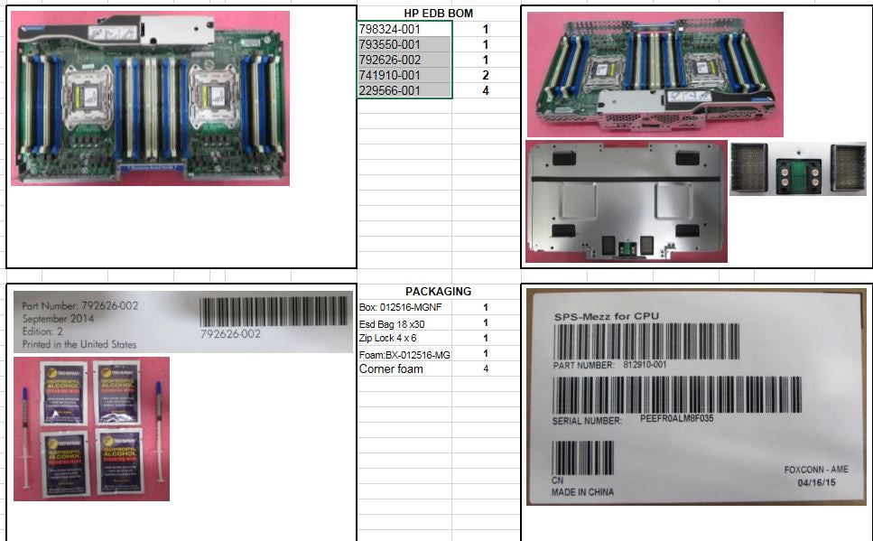HP 812910-001 - Dl560 G9 Mezzanine Expansion Riser Board - Refurbished