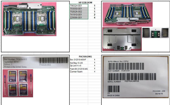 HP 812910-001 - Dl560 G9 Mezzanine Expansion Riser Board - Refurbished