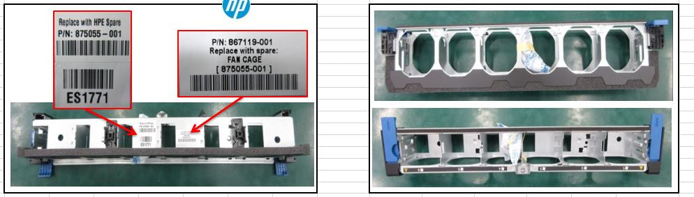 HP 875055-001 - DL380 G10 FAN CAGE ASSEMBLY - Refurbished