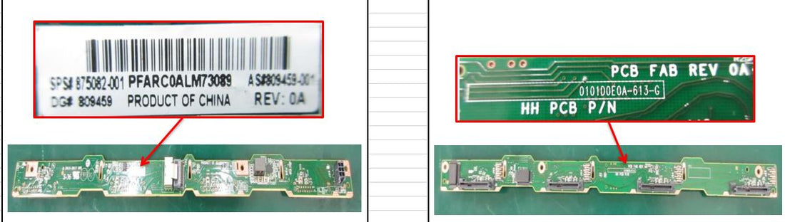 HP 875082-001 - PROLIANT DL380 G10 4*LFF BACKPLANE - Refurbished