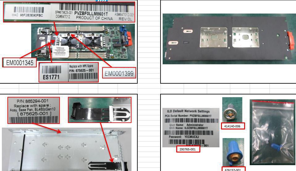 HP 875625-001 - PROLIANT BL460C G10 SYSTEM BOARD - Refurbished