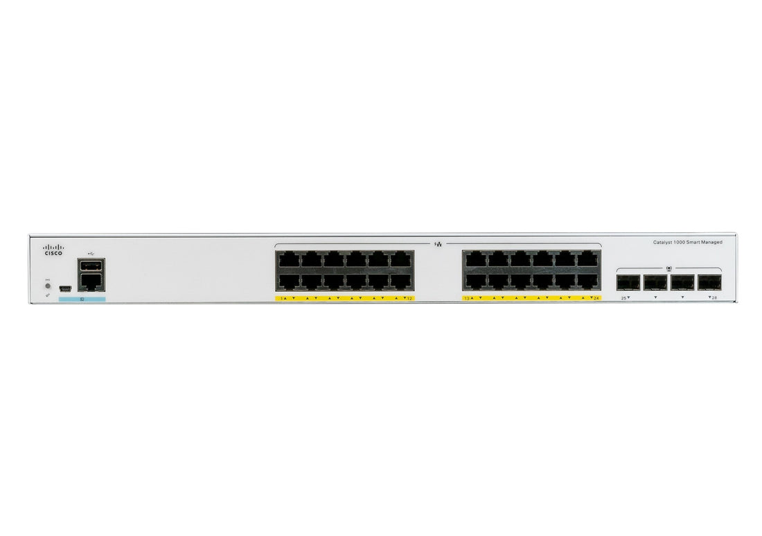 Cisco C1000-24P-4X-L - Catalyst 1000-24P 24 Port 4*SFP Port Managed Switch - Refurbished