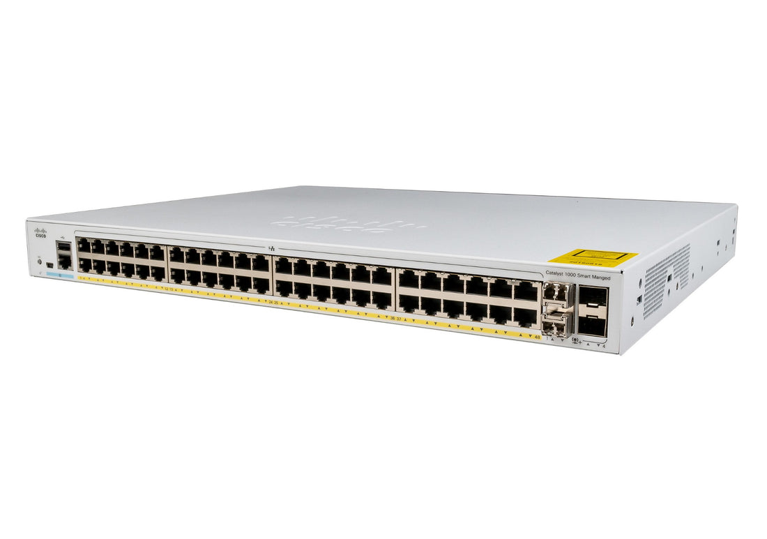 CISCO C1000-48T-4X-L - CATALYST 1000-48T 48/4SFP PORTS MANAGED SWITCH - Refurbished
