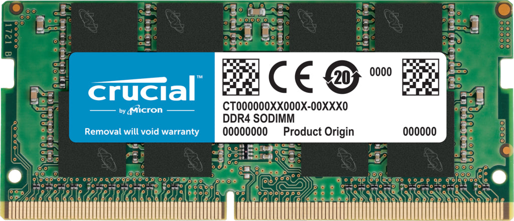 Crucial CT16G4SFRA32A - 16GB (1*16GB) 1Rx8 PC4-25600Aa-S DDR4-3200MHZ Sodimm - Refurbished