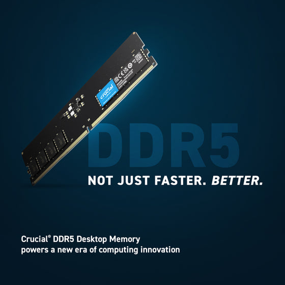 CRUCIAL CT16G56C46U5 - 16GB (1*16GB) 1RX8 PC5-44800B-U DDR5-5600MHZ UDIMM - Refurbished