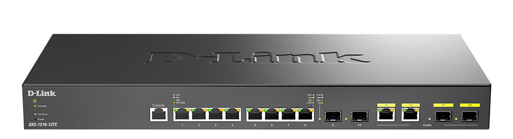 D-LINK DXS-1210-12TC - 12-PORT 10 GIGABIT SMART MANAGED SWITCH - Refurbished