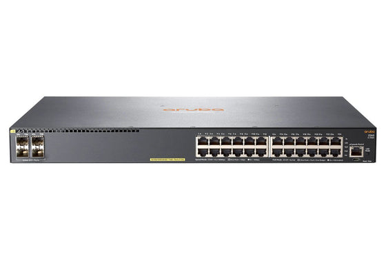HP JL356A - Aruba 2450 24*1G Rj-45 4-SFP+ Poe+ 370W L2 Switch - Refurbished