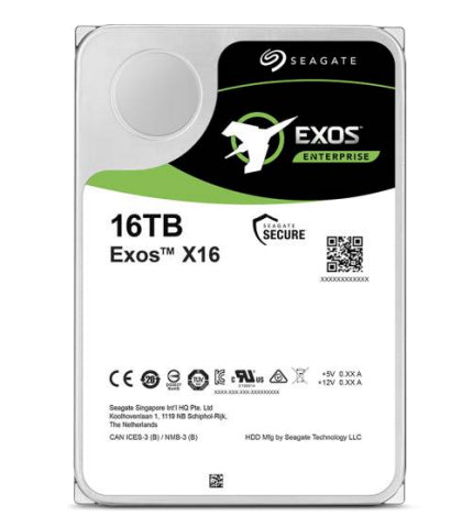 SEAGATE ST16000NM001G - EXOS X16 16TB 7.2K 6G 3.5INCH SATA III HDD - Refurbished
