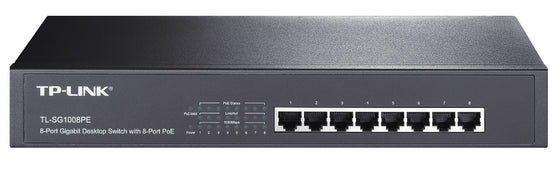 TP-LINK 8-PORT POE UNMANAGED GIGABIT DESKTOP SWITCH - Factory sealed