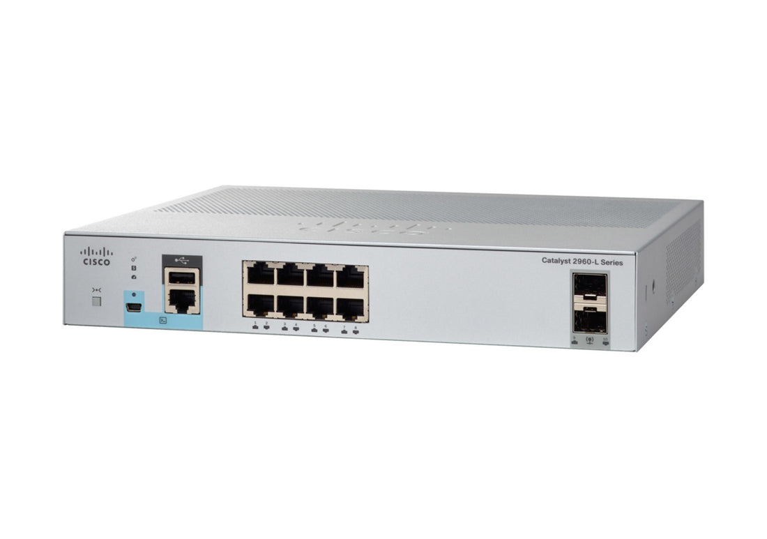 CISCO WS-C2960L-8TS-LL - WS-C2960L 8-PORT MANAGED L2 GIGABIT NETWORK SWITCH - Refurbished