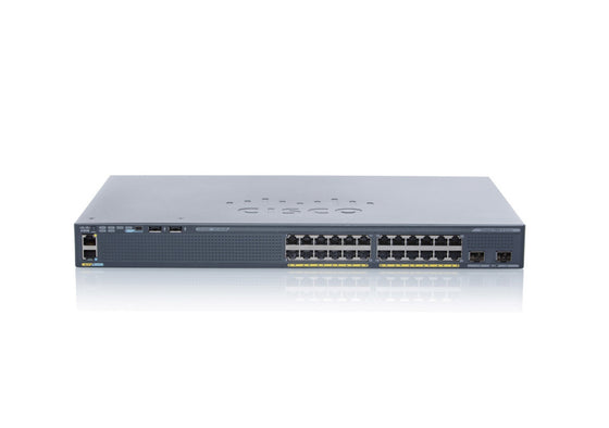 CISCO WS-C2960X-24TS-L - C2960X 24*1GB RJ-45 4-SFP L2 SWITCH - Refurbished