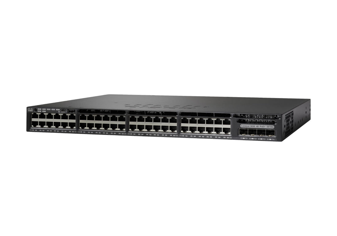CISCO WS-C3650-48PS-S - CATALYST 3650 48 PORT POE 4X1G UPLINK IP BASE 1*PSU - Used